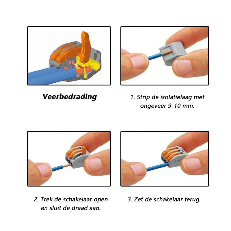 Drahtverbinder-Set – Schnelle elektrische Verbindungen ohne Werkzeug -    Zorenza