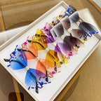 Sonnenbrille Schmetterling mit Kristallverzierung -    Zorenza