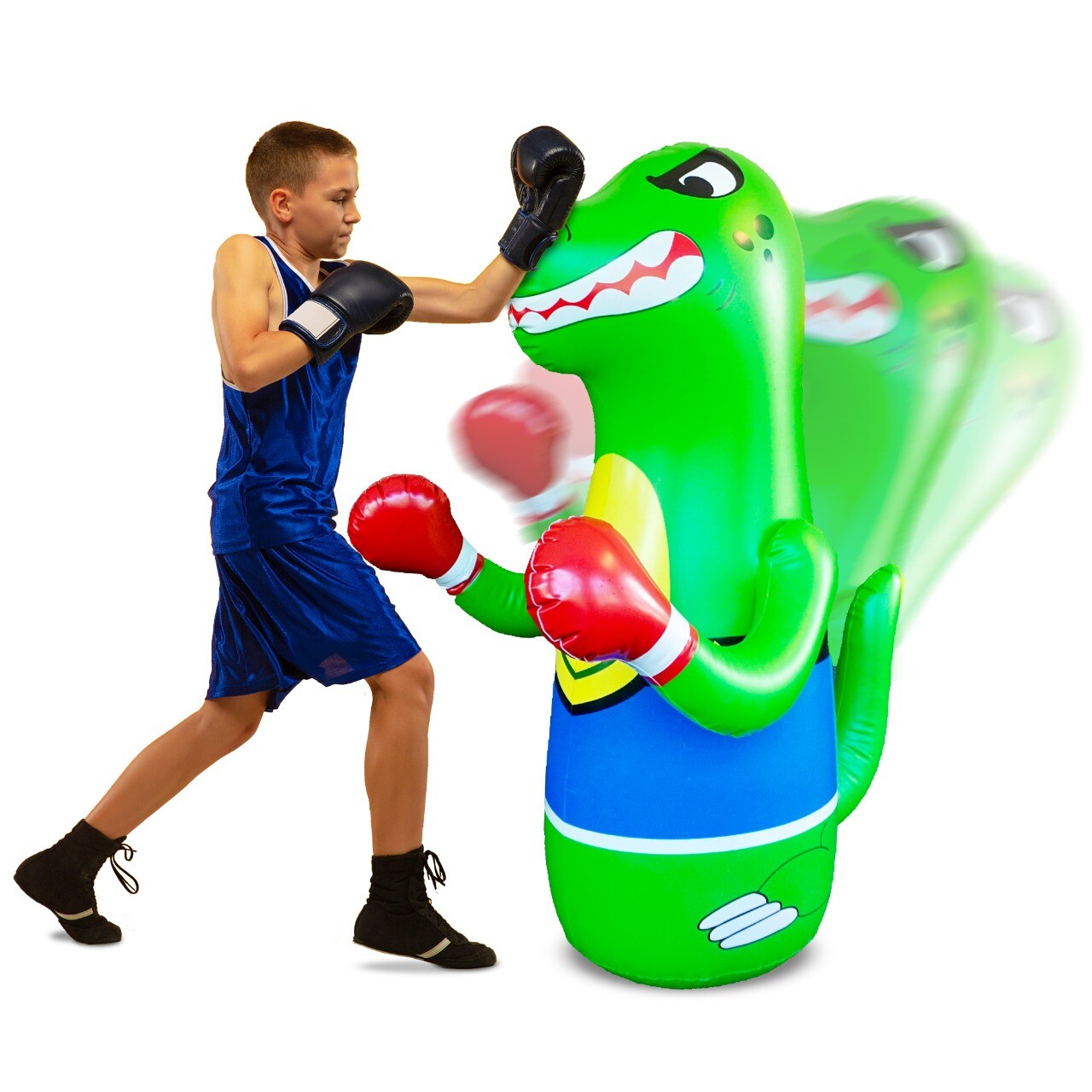 Aufblasbare Boxfigur für Kinder – Sandbasis und Pumpe -    Zorenza