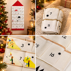 Adventskalender zum Befüllen Stoff 24 Taschen -    Zorenza