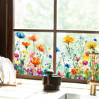Fensteraufkleber mit Blumen- und Schmetterlingmotiven Zorenza