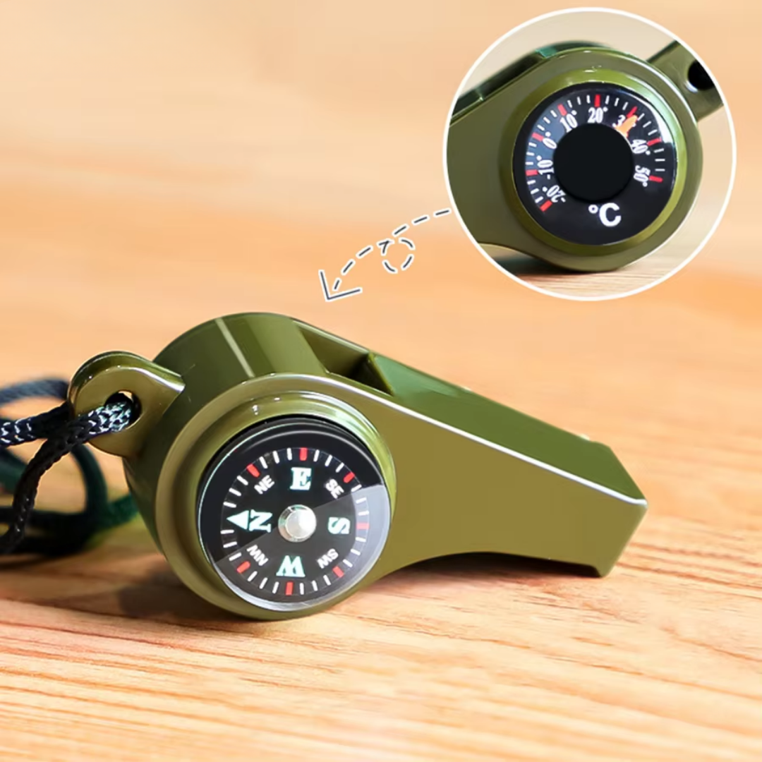 Survival-Pfeife mit Kompass und Thermometer -    Zorenza