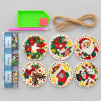 Diamond Painting Weihnachtsanhänger Set 6-teilig -    Zorenza