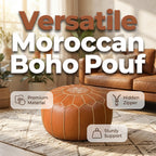 Pouf mit Stauraum und Handstickerei -    Zorenza