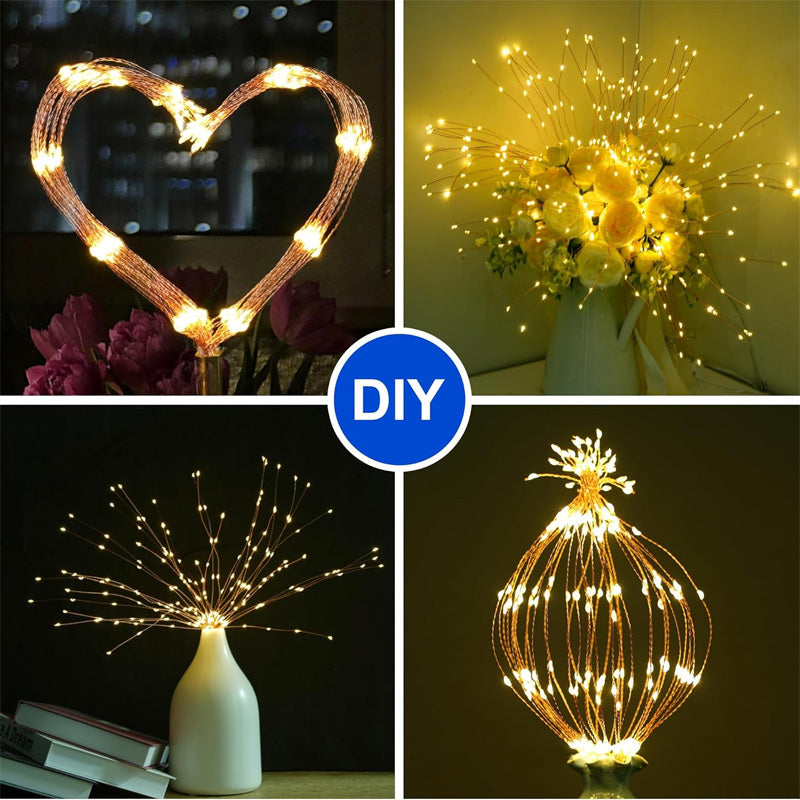Solar-Feuerwerkslichter mit 200 LEDs - Warmweiß, Weiß, Bunt Zorenza