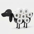 Toilettenpapierhalter freistehend mit Tiermotiv, schwarz, für 7 Rollen -    Zorenza