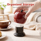 Zahnseide-Organizer mit Deckel – Apfel und Birne Design -    Zorenza