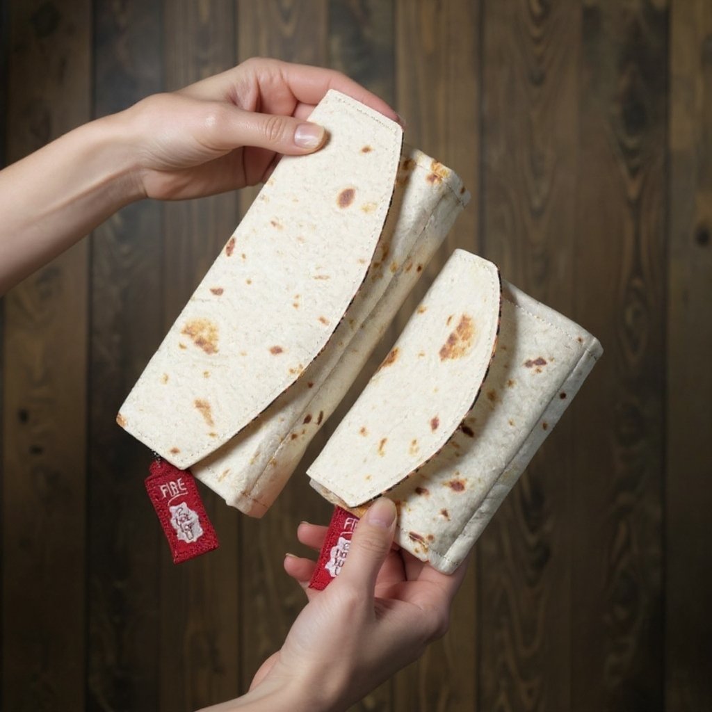 Burrito-Geldbörse mit Magnetverschluss – Neuheiten-Organizer - Zorenza