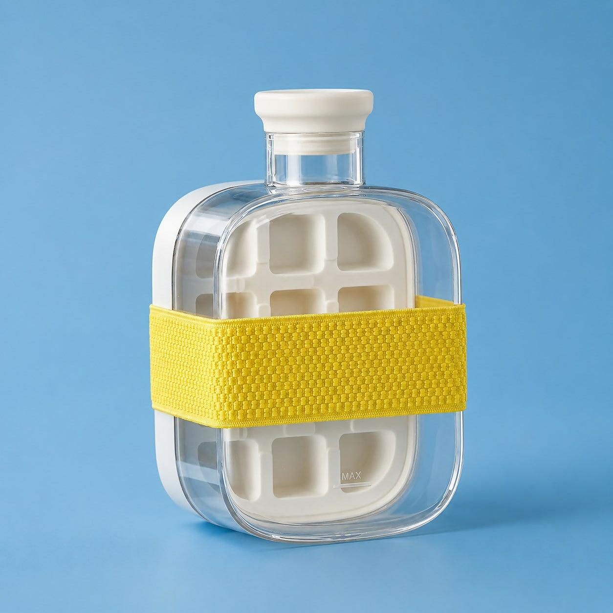 Eiswürfelform-Flasche mit Strohhalm und Silikonhülle -    Zorenza