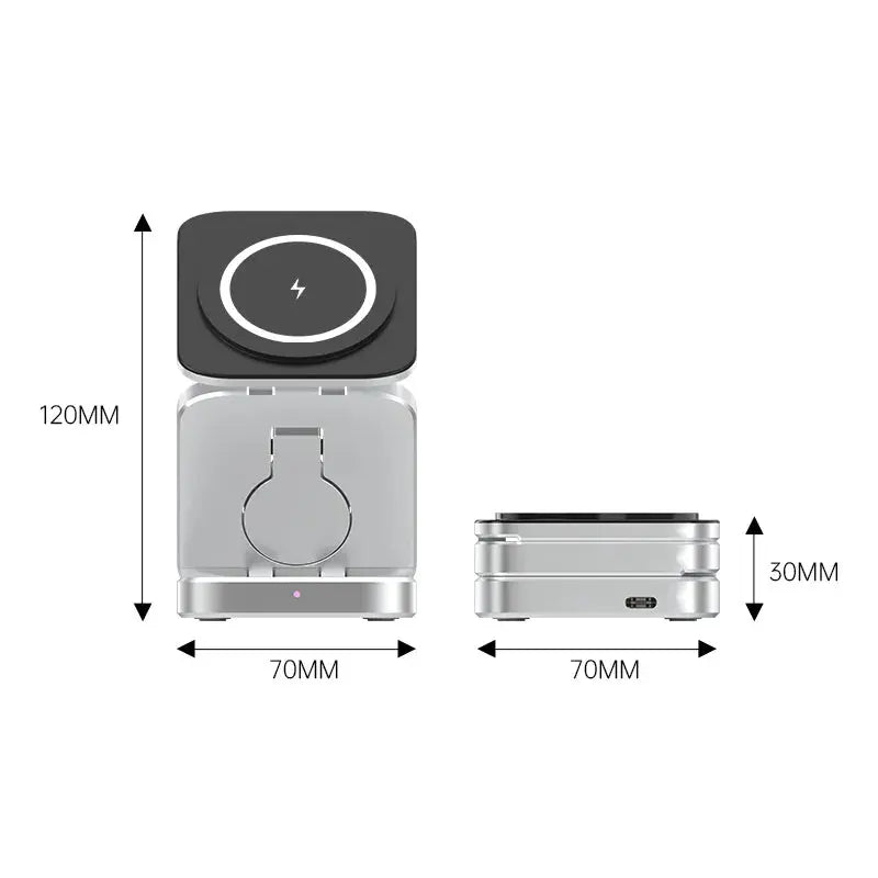 3-in-1 Drahtlose Ladestation – Smartphone, Smartwatch und Earbuds Zorenza