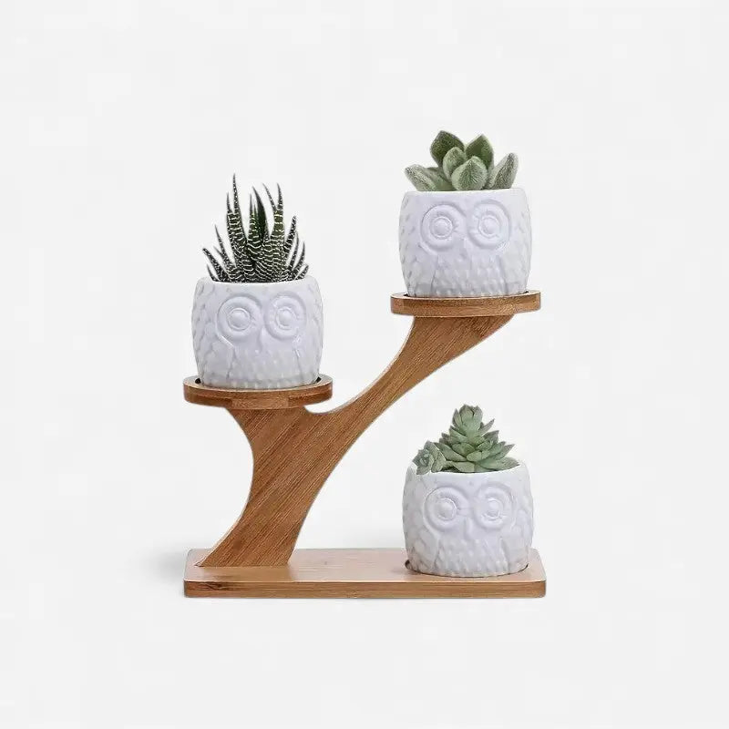 3-stufiger Bambus-Pflanzenständer – Baumförmiges Display für Zimmerpflanzen Zorenza