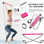 Pilates-Stange mit Widerstandsbändern – Tragbares Fitness-Set -    Zorenza