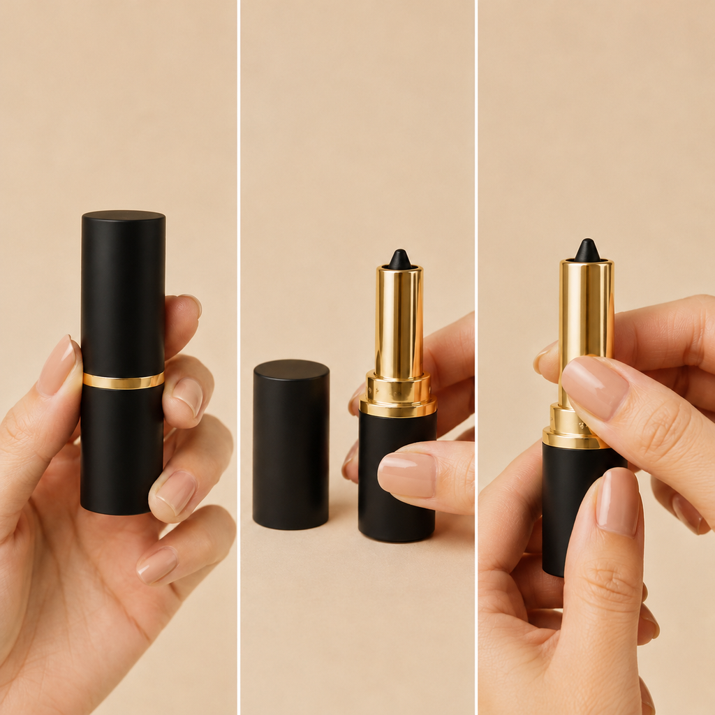 Wasserfester Gel-Eyeliner-Stick zum Herausdrehen für Lidstrich und Wings, 3 g -    Zorenza