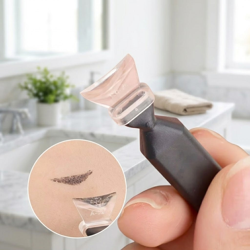 Augen-Make-up-Stempel-Set mit 8 Stempeln, 2 Farbkissen & Spiegel – 6,4 × 4,2 cm -    Zorenza