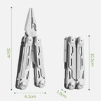 12-in-1-Klappmultitool mit Zange – Kompakter Edelstahl Zorenza