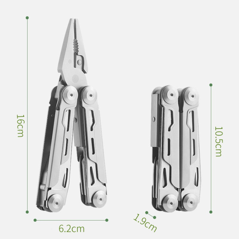 12-in-1-Klappmultitool mit Zange – Kompakter Edelstahl Zorenza