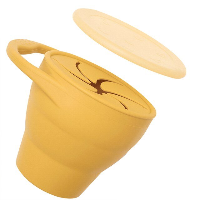 Snackbecher Silikon mit auslaufsicherem Deckel für Kinder -    Zorenza