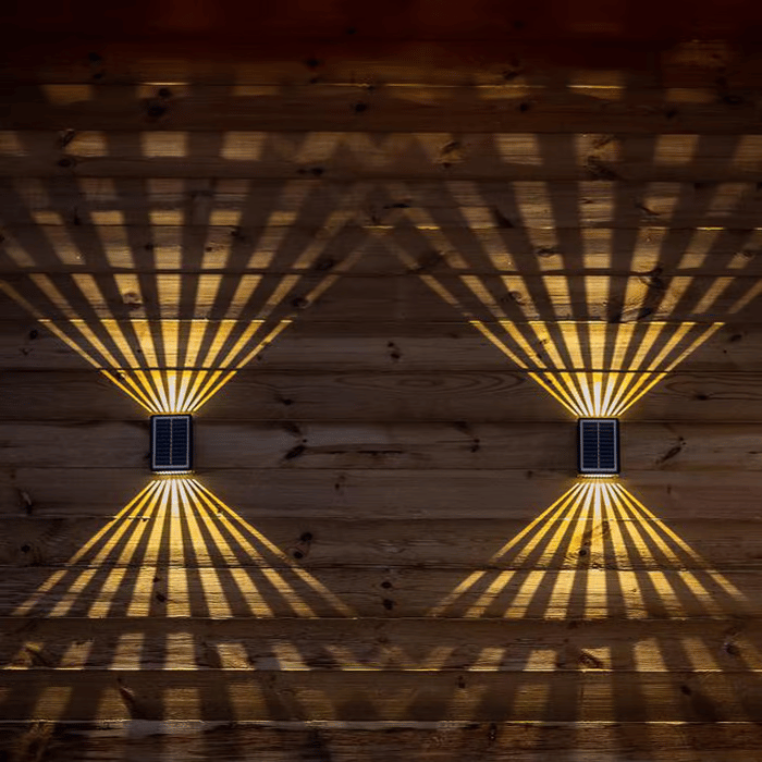 Solar-Wandleuchte mit Dual-Beam Effekt -    Zorenza