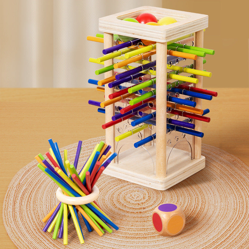 3-in-1 Holzstäbchen-Stapelspiel – Fähigkeitsentwicklung - Zorenza