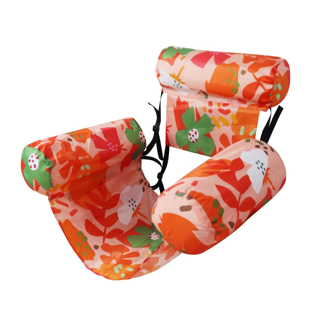 Hamac flottant gonflable en PVC étanche – Motif feuille tropicale, forte flottabilité, valve de gonflage rapide pour piscine et plage – Zorenza