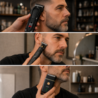 Trimmer-Set 3-teilig – Haarschneider, T-Blade-Trimmer & Folienrasierer, kabellos, USB-C -    Zorenza