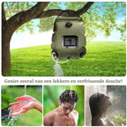 Solar Campingdusche – Aufblasbarer Wasserbehälter mit Sonnenheizung -    Zorenza