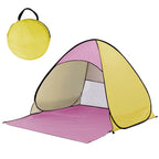 Pop-Up Strandmuschel UV-Schutz 98% – Schnellaufbau für 2-4 Personen -    Zorenza