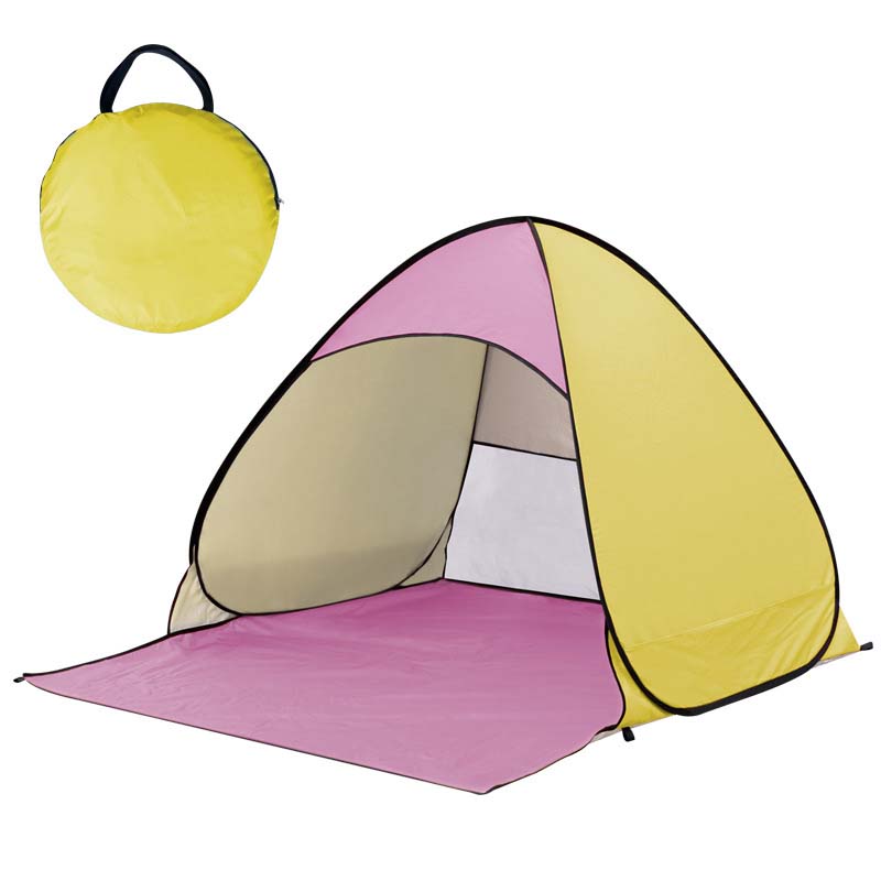 Pop-Up Strandmuschel UV-Schutz 98% – Schnellaufbau für 2-4 Personen -    Zorenza
