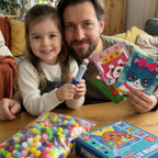 Pompom-Bastelset mit 600 bunten Pompons und 12 Tiermotiven -    Zorenza