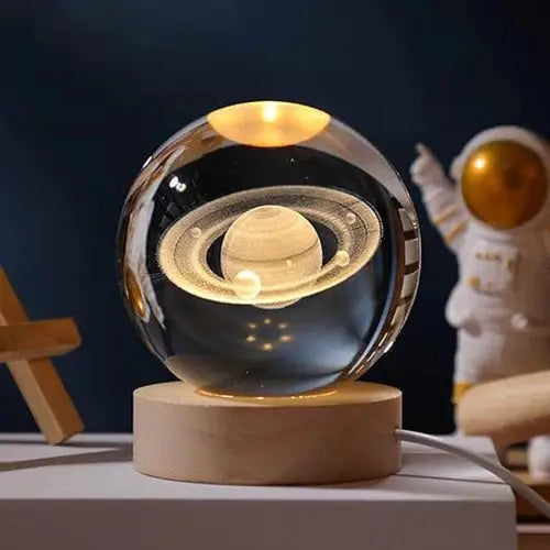 3D Gravierte Kristallkugel-Lampe – Warmes LED-Nachtlicht Zorenza