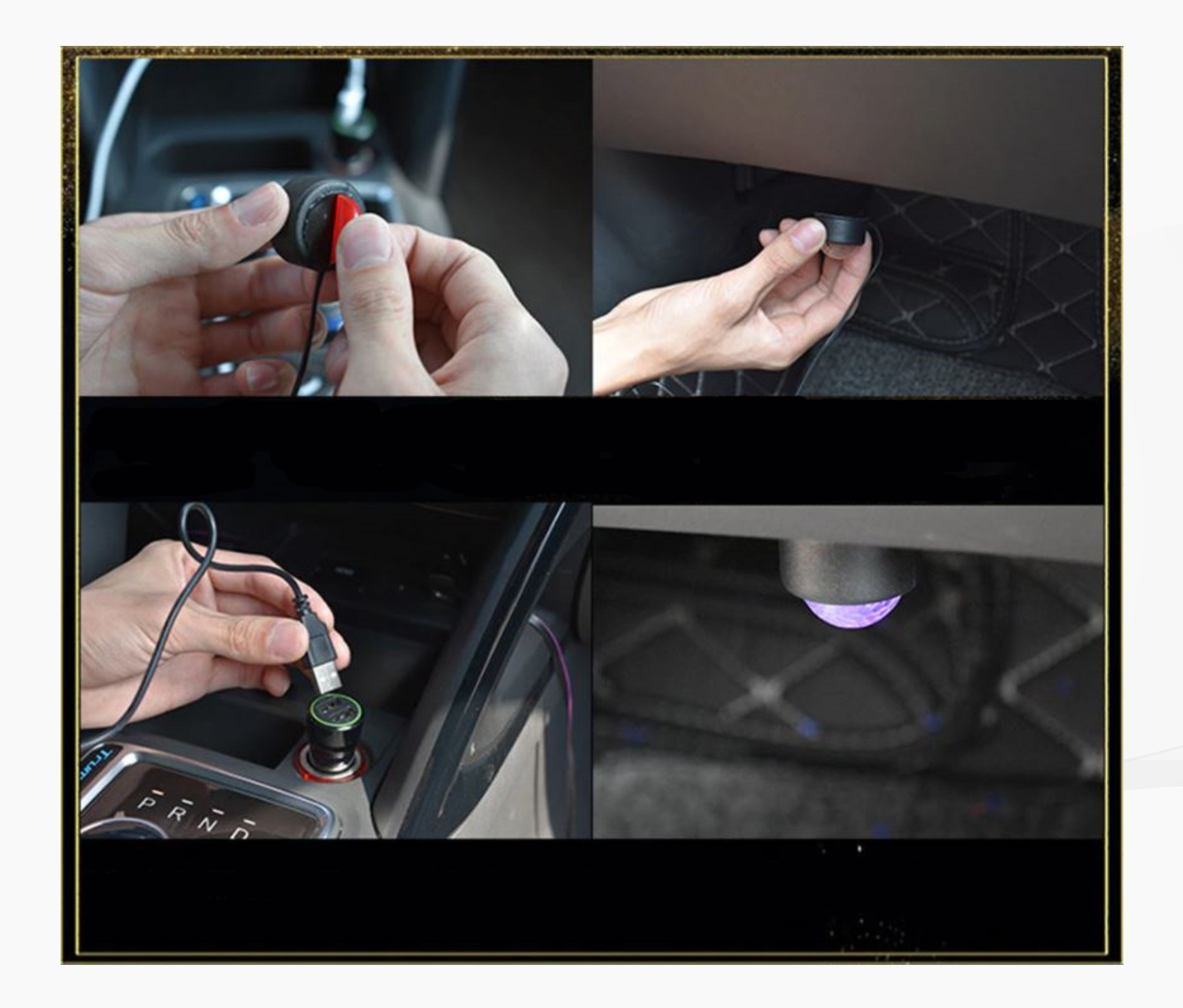 Auto LED Ambientebeleuchtung USB – Fußraum Stimmungslicht -    Zorenza