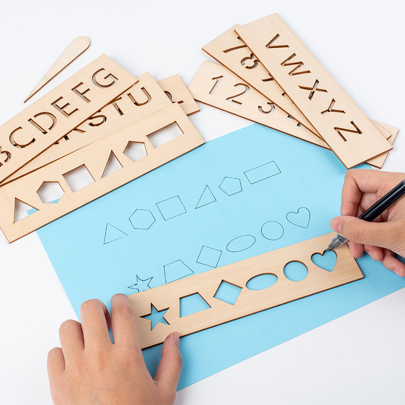 Schreibvorlagen Holz – Buchstaben und Zahlen zum Lernen -    Zorenza