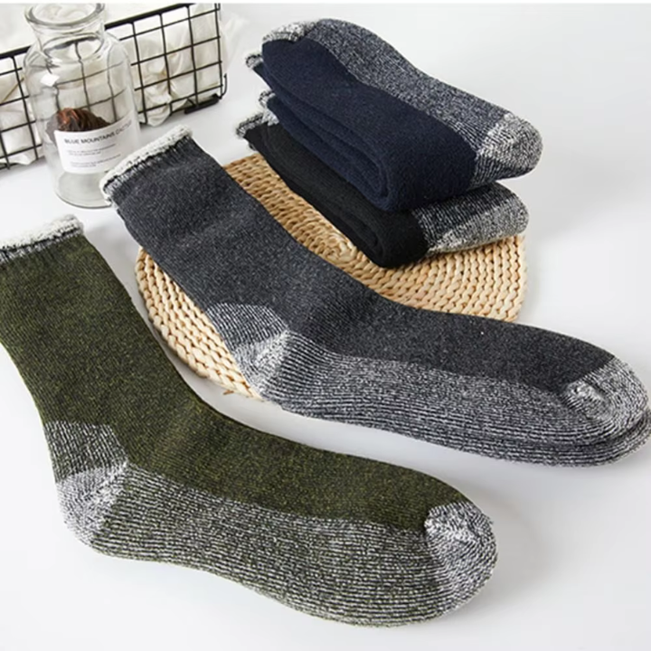 Thermosocken mit Frottee-Innenfutter, wadenhoch – 3 Paar -    Zorenza