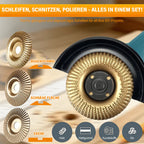 Holzschleifscheiben-Set für Winkelschleifer – 3 Formen -    Zorenza