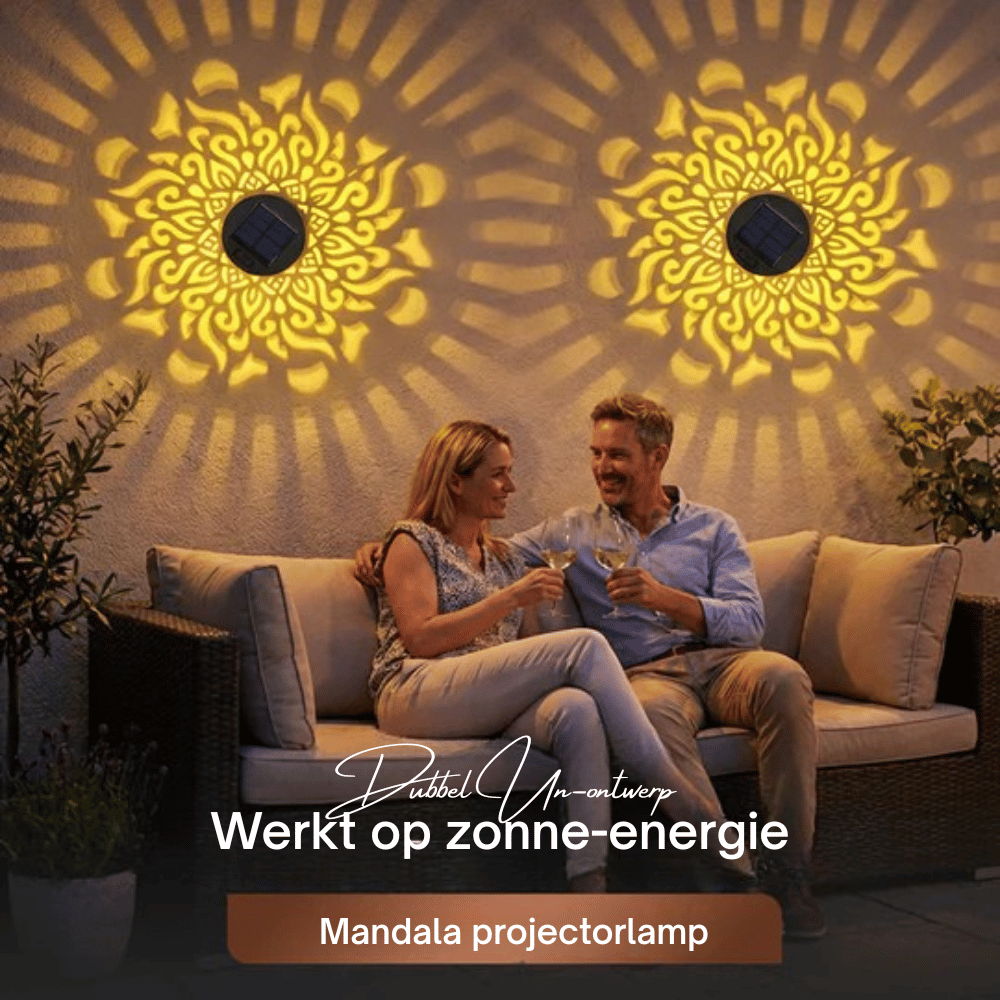 Solar-Projektionsleuchte mit Mandala-Muster -    Zorenza