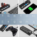 USB-Hub mit 4 oder 7 Anschlüssen und EIN/AUS-Schaltern -    Zorenza