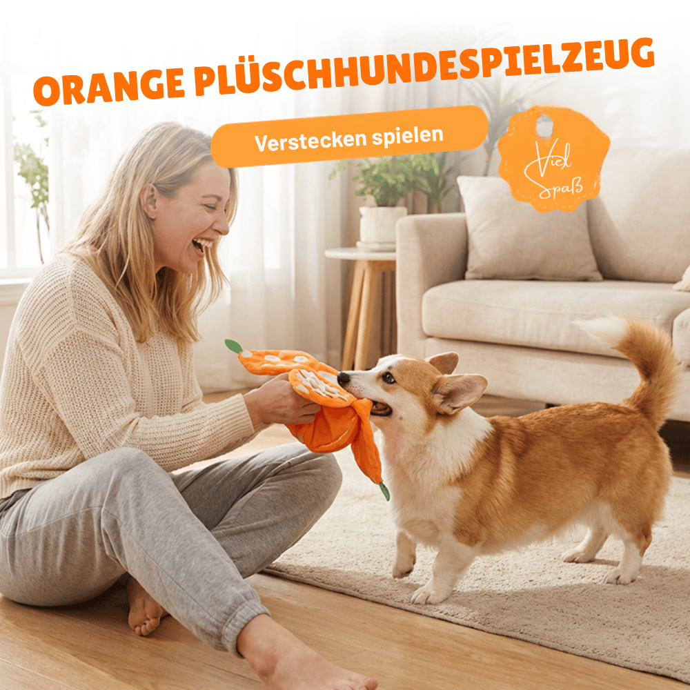Interaktives Plüsch-Hundespielzeug mit Quietscher – Versteck-Puzzle für Leckerchen Zorenza