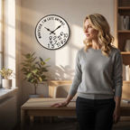 Wanduhr Durcheinandergewürfelte Zahlen – Modernes Design -    Zorenza