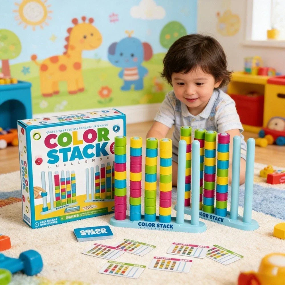 Farbstapel-Logikspiel – Schnelles Denkspiel für Familie -    Zorenza