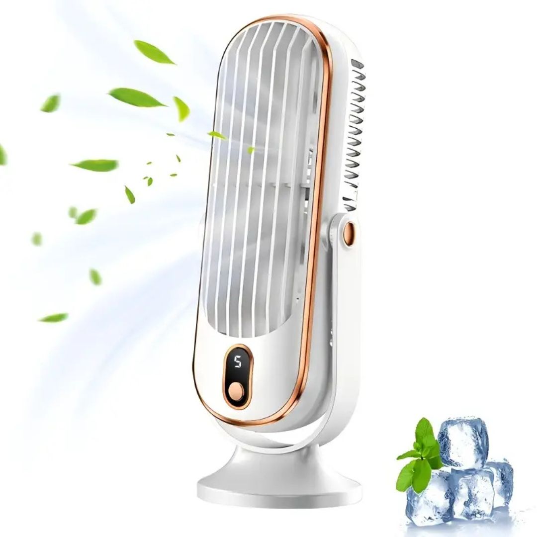 Tischventilator mit Akku – Leise und USB-aufladbar -    Zorenza