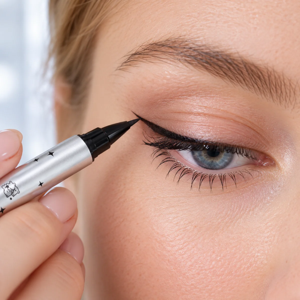 Eyeliner-Stift 2-in-1 mit Wimpernstempel-Set für untere Wimpern -    Zorenza