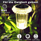 Solar Gartenleuchte Edelstahl mit Acryl-Schirm, 33 cm -    Zorenza