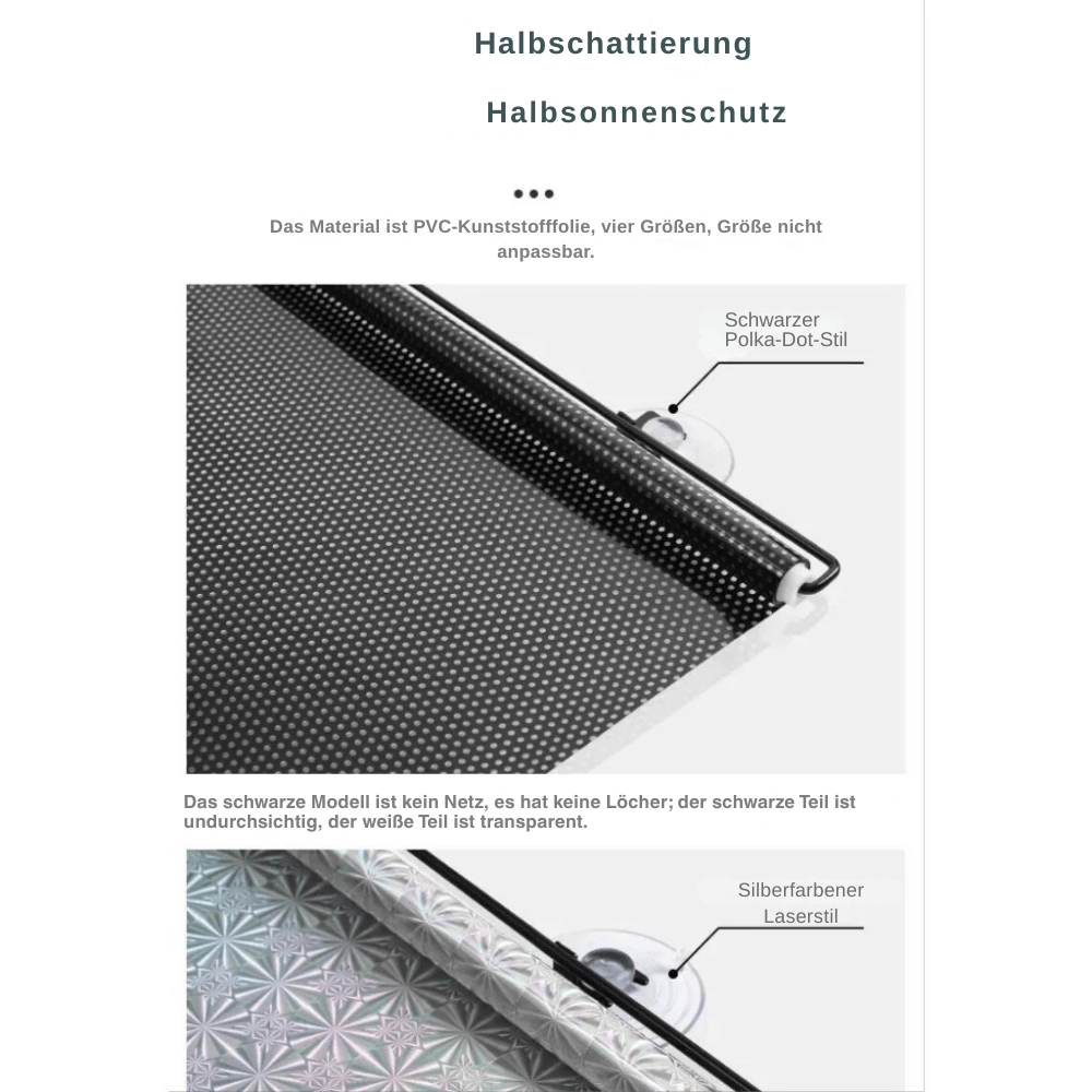 Fensterrollo mit UV-Schutz – selbsthaftend, ohne Bohren -    Zorenza