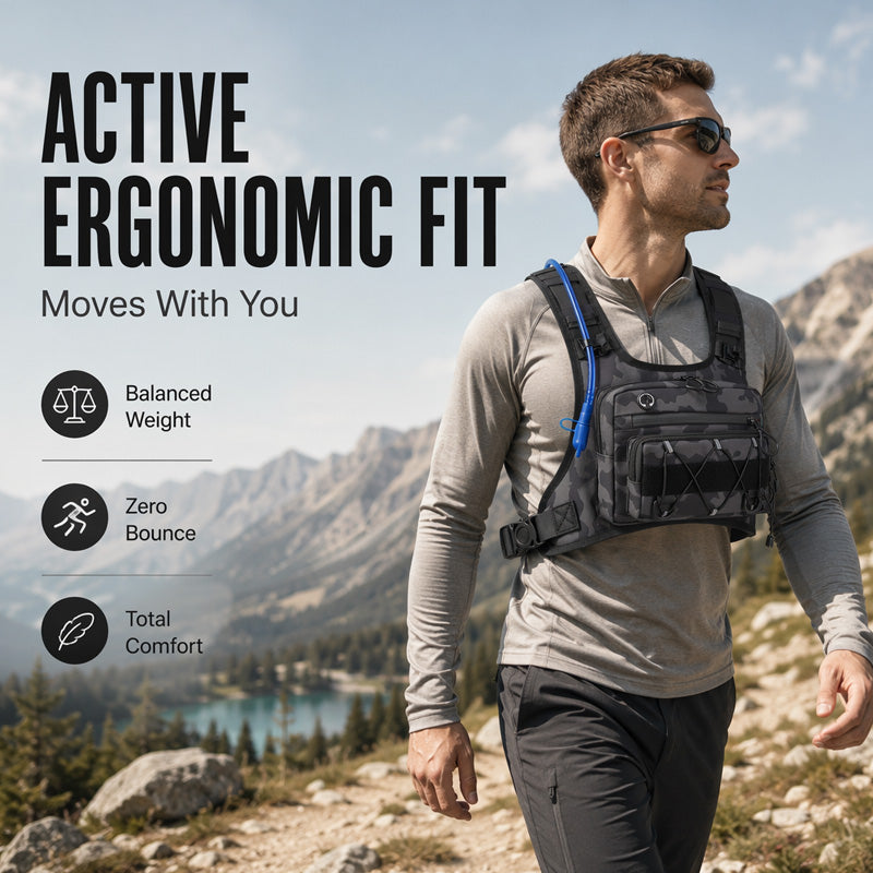 Brusttasche mit ergonomischem Tragesystem -    Zorenza