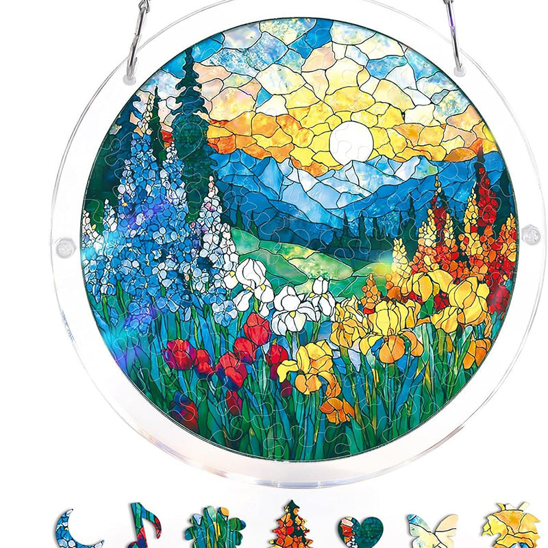 Sonnenfänger Acryl rund 18,8 cm – Farbspektrum-Design -    Zorenza