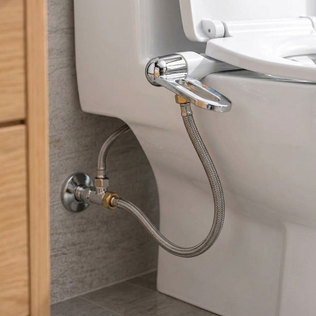 Bidet-Aufsatz für WC mit Doppeldüse, selbstreinigend und ohne Strom -    Zorenza