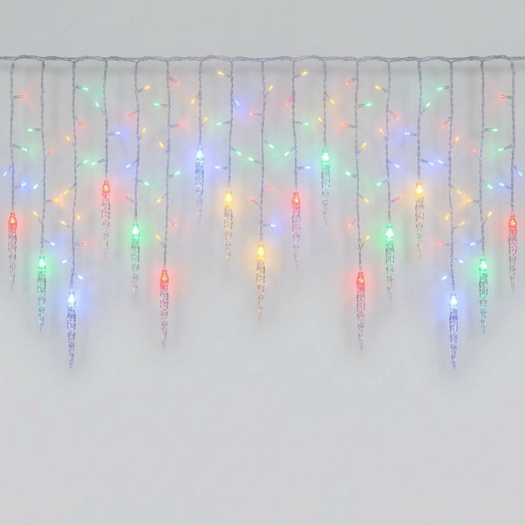 LED-Eiszapfen-Lichterkette mit Fernbedienung, 8 Leuchtmodi, USB, innen & außen -    Zorenza