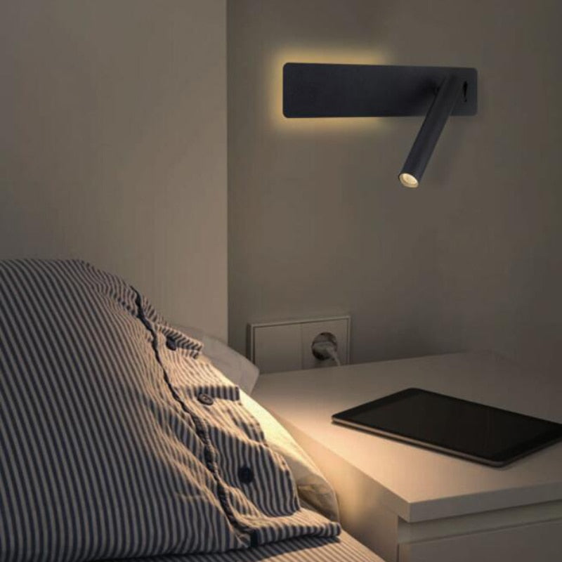 LED-Wandleuchte mit schwenkbarem Leselicht -    Zorenza