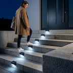 Solar-Stufenleuchten 8er-Set, Dämmerungssensor, Kleben oder Schrauben -    Zorenza