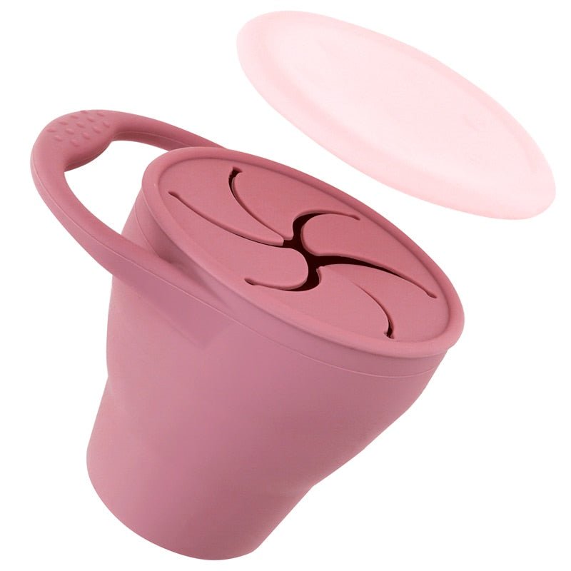 Snackbecher Silikon mit auslaufsicherem Deckel für Kinder -    Zorenza
